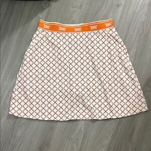 🖤NWT🔺PXG Harlequin Flare Skirt in white and orange